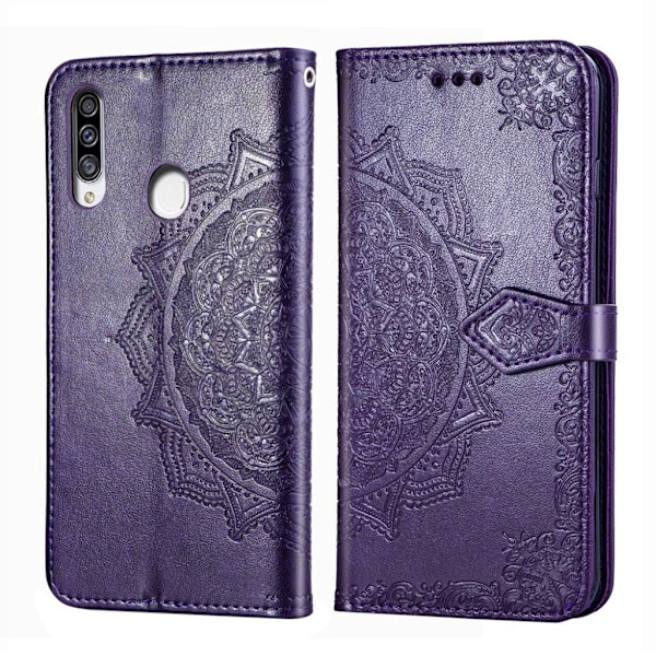 Mandala läder Samsung Galaxy A20s fodral - Lila Lila