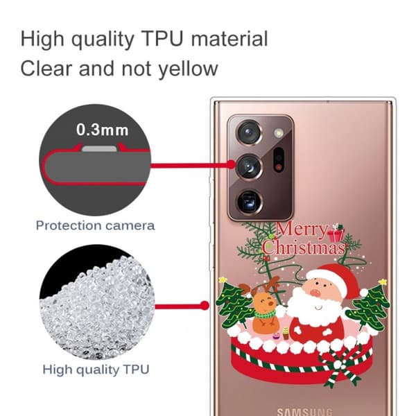 Juleveske til Samsung Galaxy Note 20 Ultra - Julenissen Og Elg Red