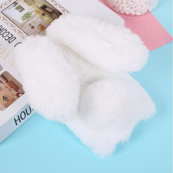 Fluffy Rabbit iPhone 12 Pro / iPhone 12 skal - Vit Vit