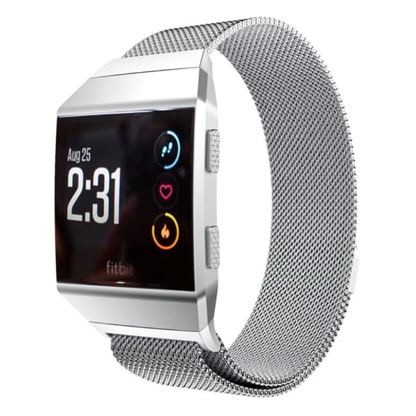 Fitbit Ionic Solid Rustfritt Stål Klokkereim - Sølv Silver grey