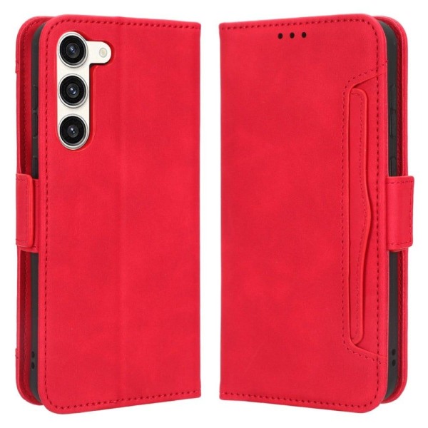 Stilrent Plånboksfodral i Läder till Samsung Galaxy S23 - Röd Röd