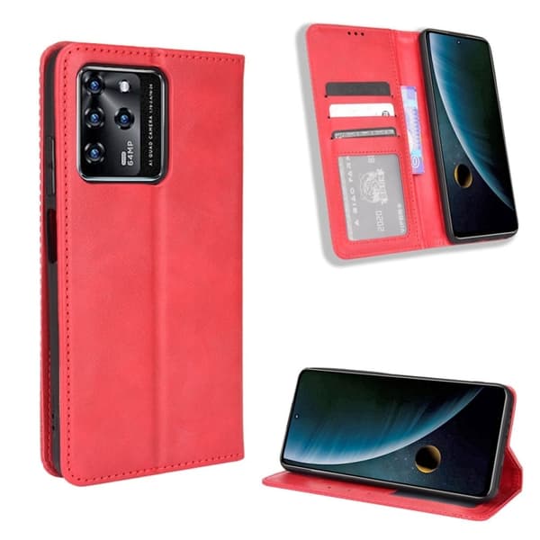Bofink Vintage ZTE Blade V30 Læretui - Rød Red