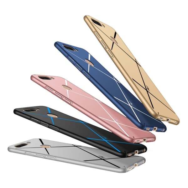 Huawei Honor 8 Pro Tavt Lines Mønster Mate Wrapped Etui - Svart Black