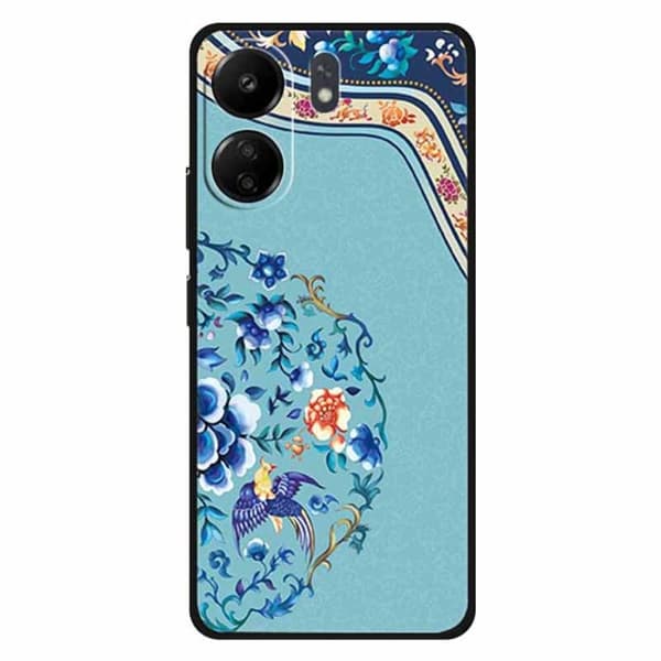 Imagine Xiaomi Redmi 13C / Xiaomi Poco C65 deksel - Keiserlig Broderi Blue