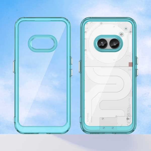 Nothing Phone (2a) smart akryl cover - Gennemsigtig Blå Blue
