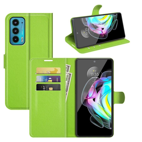 Classic Motorola Edge 20 Flip Etui - Grøn Green