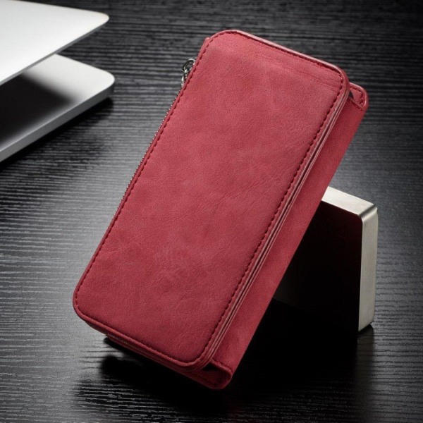 iPhone Xs Max CASEME 2in1 irrotettava lompakko mallinen suojakot Red