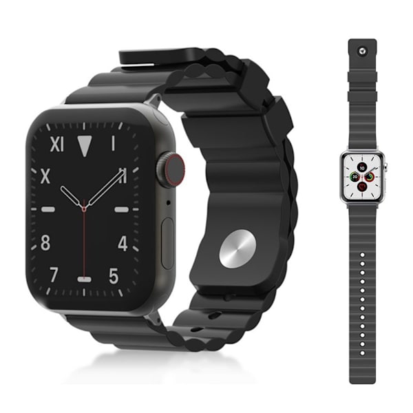 Apple Watch Series 5 / 4 40mm cool silikoneurrem - Sort Black