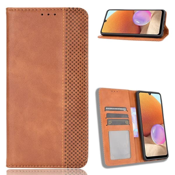 Bofink Vintage Samsung Galaxy A32 Lær Etui - Brun Brown
