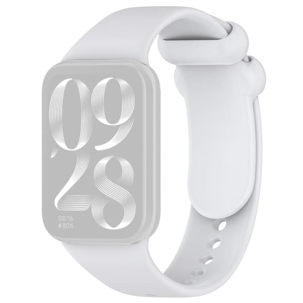 Xiaomi Smart Band 8 Pro Watch Band Justerbar Silikonrem Erstatning - Lysegrå Silver grey