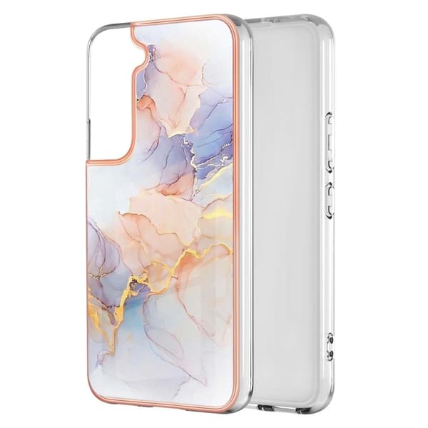 Marble design Samsung Galaxy S22 cover - Mælkevej Marmor Hvid Multicolor
