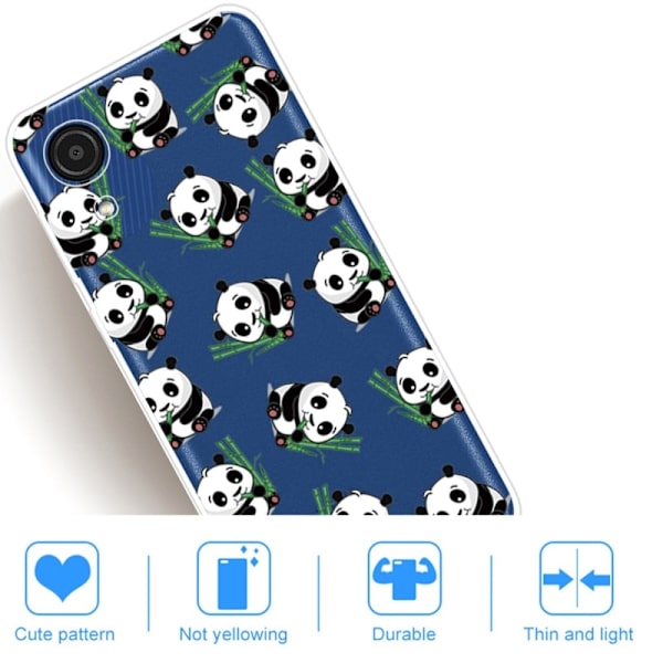 Deco Samsung Galaxy A03 Core Suojakotelo - Pandas White