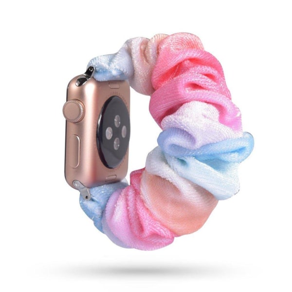 Apple Watch Series 5 44mm mönster trasa klockarmband - cyan and multifärg