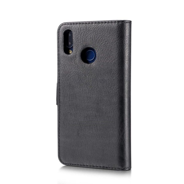 DG.MING Huawei P20 Lite detachable 2-in-1 split leather case - B Svart