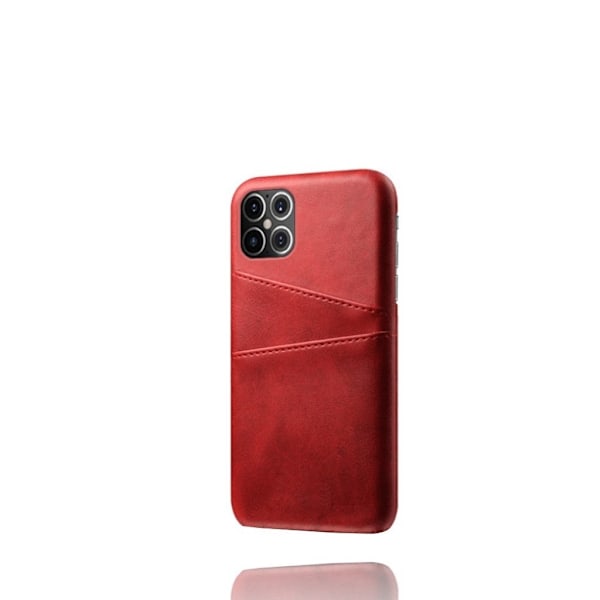 Etui med to kort - iPhone 12 Pro Max - Rød Red