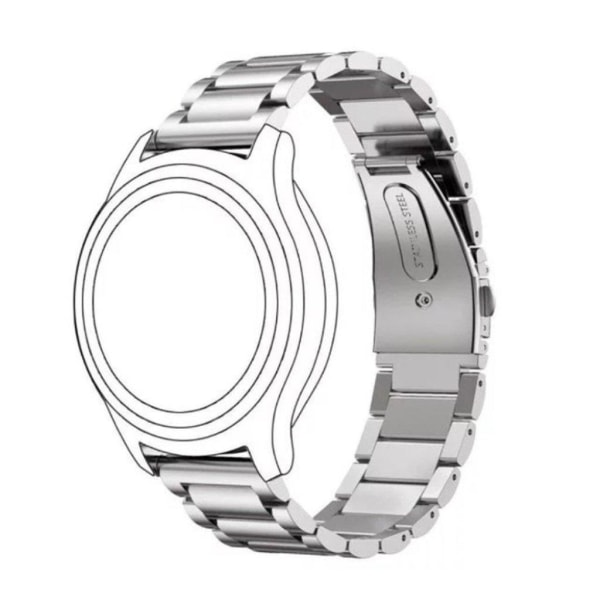 TicWatch Pro 22mm ruostumattomasta teräksestä valmistettu ranneke - Hopea Silver grey