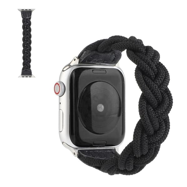 Apple Watch Series 6 / 5 40mm kudottu kellonauha - Musta Black