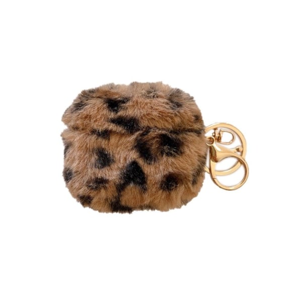 AirPods 3 leopard faux fur case with buckle - Light Brown Leopar Brown