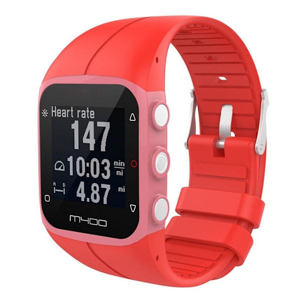 Polar M400 Silikone rem - Rød Red