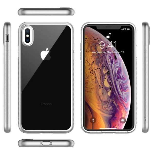 LEEU DESIGN iPhone Xs Max electroplating hybrid case - Silver Silvergrå