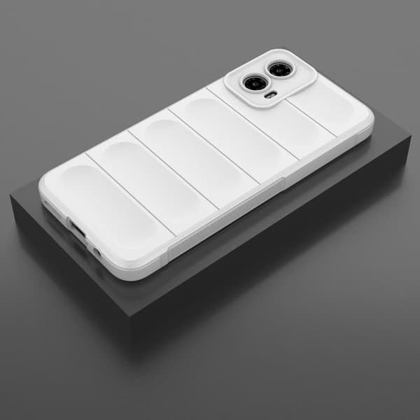 Deksel med mykt grep for Motorola Moto G34 - Hvit White
