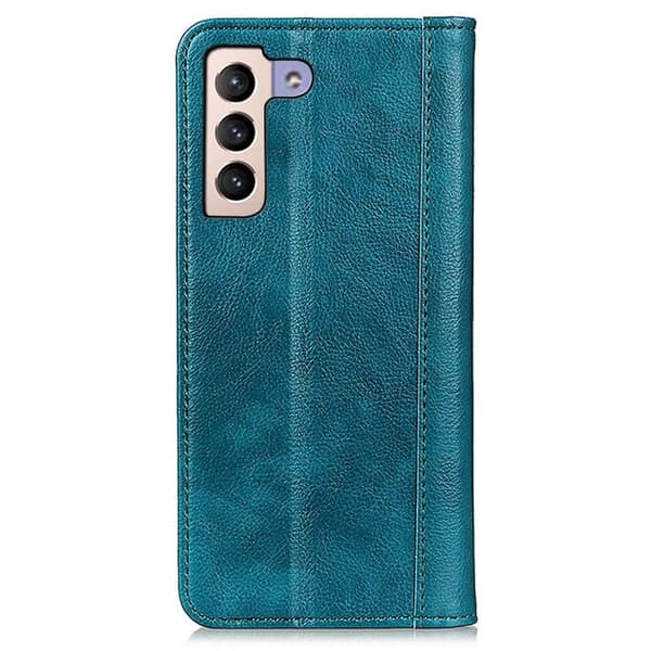 Äkta läder Samsung Galaxy S23 Plus fodral med magnetisk stängning Grön