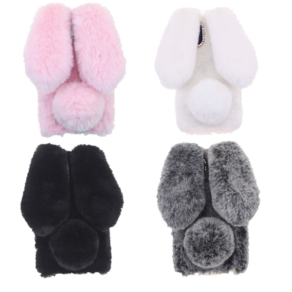 Fluffy Rabbit iPhone 13 Mini Cover - Sort Black