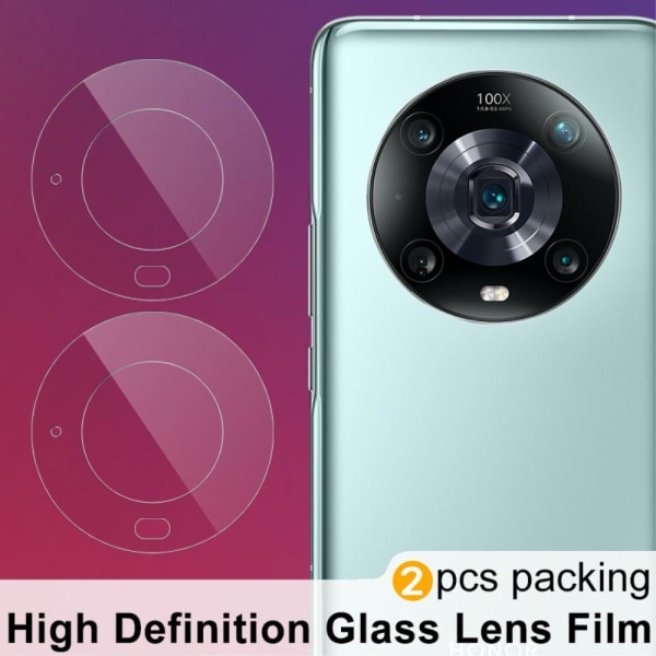 2Pcs IMAK Honor Magic4 Pro tempered glass camera lens protector Transparent