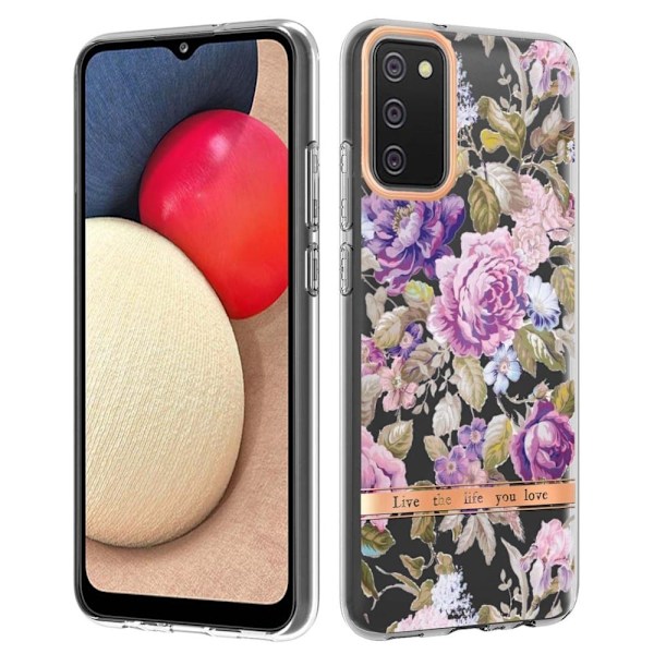 Supertunt och tåligt mjukt omslag för Samsung Galaxy A02s (166 mm) - Lila Pion Lila
