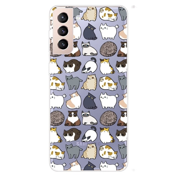Deco Samsung Galaxy S22 Etui - Søde Katte Multicolor