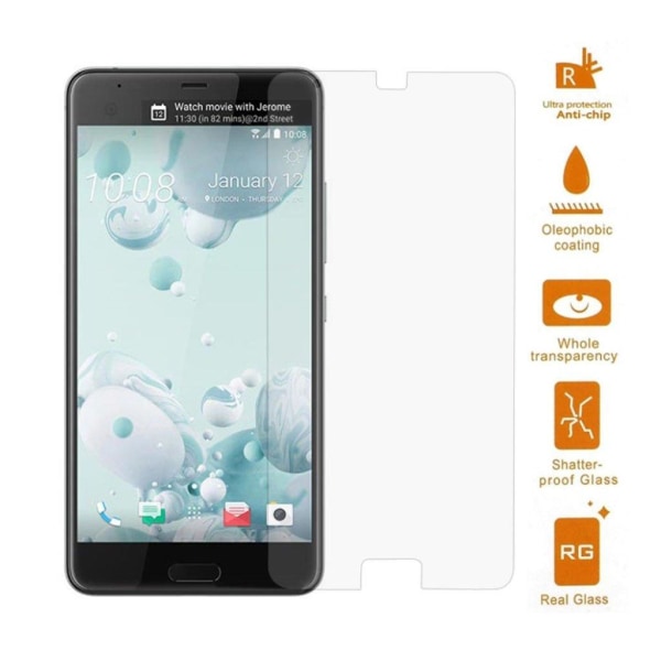 HTC U Ultra 0.3mm Karkaistu Lasi Näytönsuoja (Kaari Reunoilla) Transparent