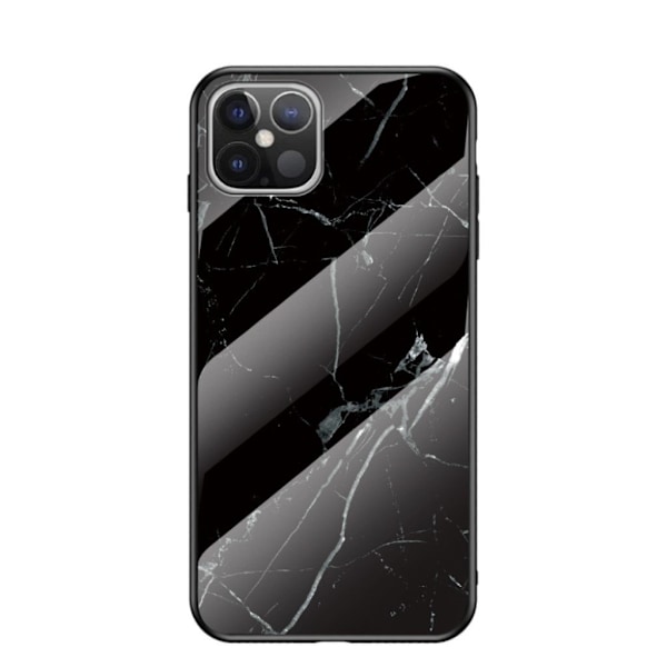 Marble design iPhone 12 Pro Max cover - Sort Blue