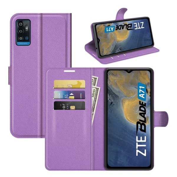 Classic ZTE Blade A71 Läppäkotelo - Violetti Purple