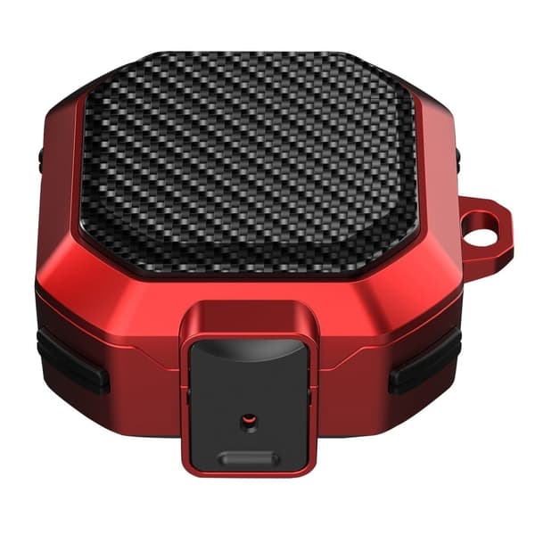 Samsung Galaxy Buds2 / Buds Pro / Live etui i kulfiber - Sort Rød Red