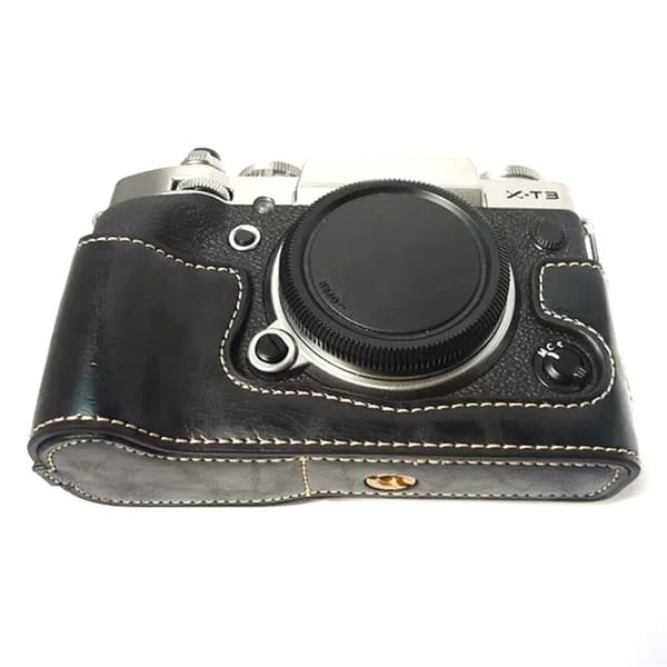 Fujifilm X-T3 læder cover til halv krop - Sort Black