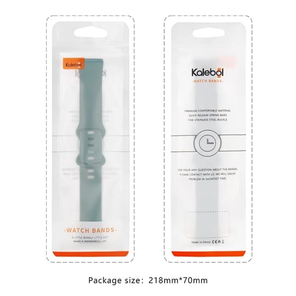 KALEBOL Apple Watch Series 41mm / 40mm / 38mm urrem, str: S / M - Grå Silver grey