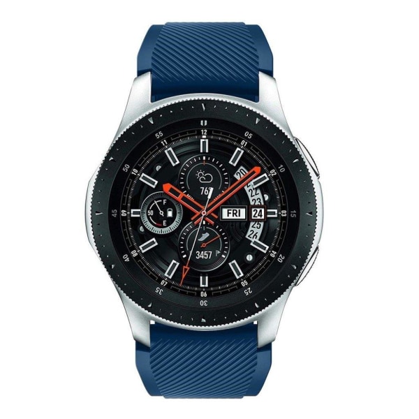 Samsung Galaxy Watch (46mm) erstatnings urrem i silikone med Twill tekstur - Baby Blå Blue