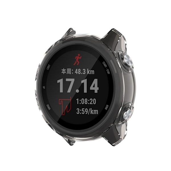 Garmin Forerunner holdbar translucent etui - Transparent Grå Silver grey