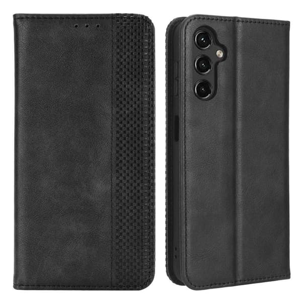 Bofink Vintage Samsung Galaxy A24 4G Læder Etui - Sort Black