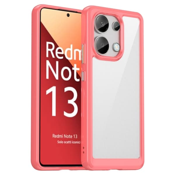 Xiaomi Redmi Note 13 4G smart akryldeksel - Rød Red