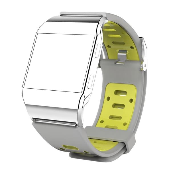 Fitbit Ionic uniikki ranneke - Harmaa / Keltainen Silver grey