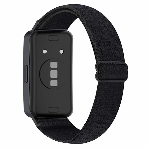 Huawei Band 8 elastisk boheme-nylonrem - Sort Black