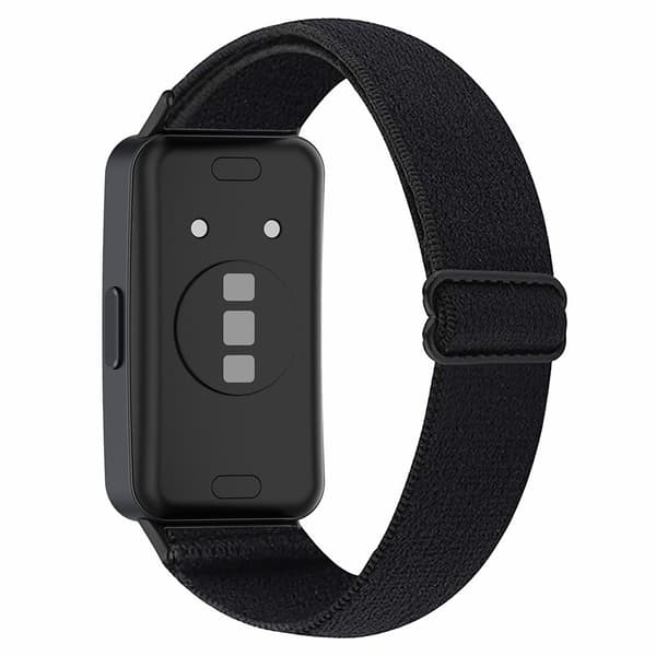 Huawei Band 8 elastisk bohemisk nylonrem - Svart Svart