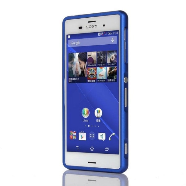 Remes (Mørk Blå) Sony Xperia Z3 Metal Bumper Blue