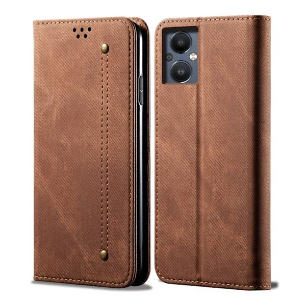 Jeans OnePlus Nord N20 5G Flip Etui - Kaffe Brown