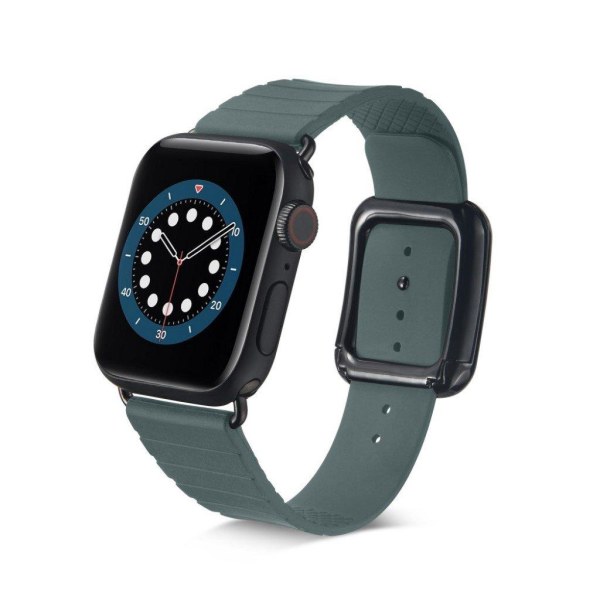 Apple Watch 42mm - 44mm modern style silicone watch strap - Oliv Green