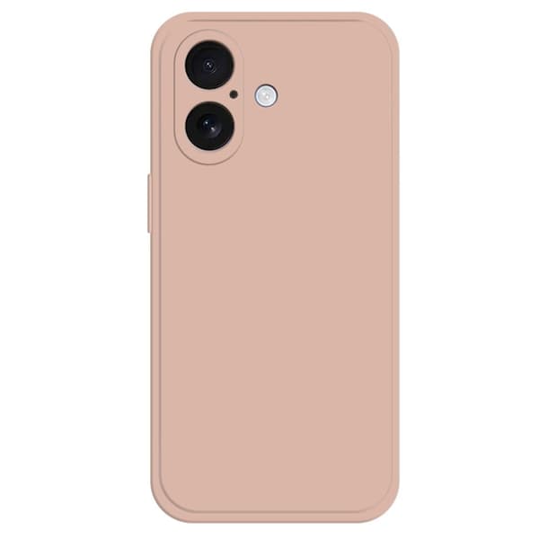 iPhone 16 Plus fleksibelt etui med lige kantbeskyttelse Telefoncover - Lyserød Pink