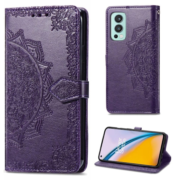 Mandala OnePlus Nord 2 5G Flip Etui - Lilla Purple