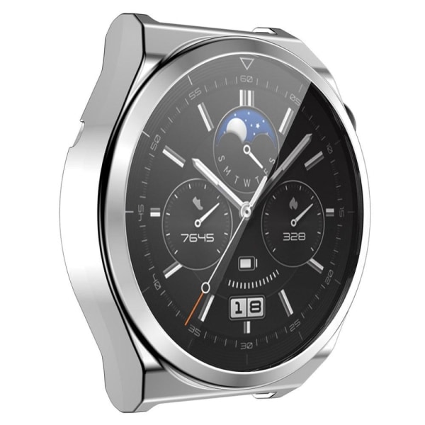 ENKAY Huawei Watch GT 3 Pro 46mm suojakuori karkaistulla lasilla - Hopea Silver grey