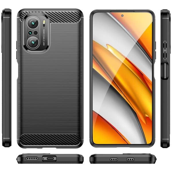 Carbon Flex Etui Xiaomi Mi 11X / 11x Pro / K40 Pro Plus - Svart Black